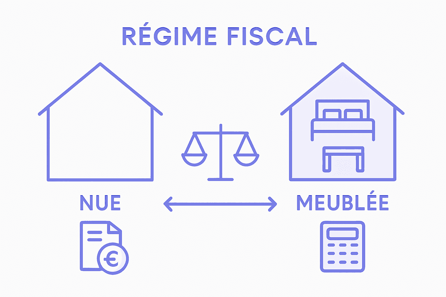 Infographie : les différences entre location vide et location meublée