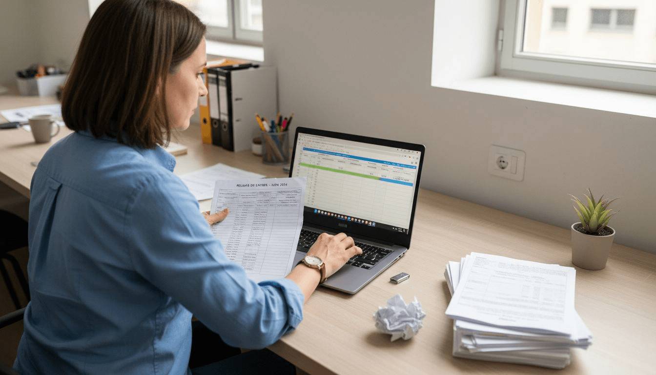 Le gestionnaire enregistre le relevé des loyers directement en ligne.