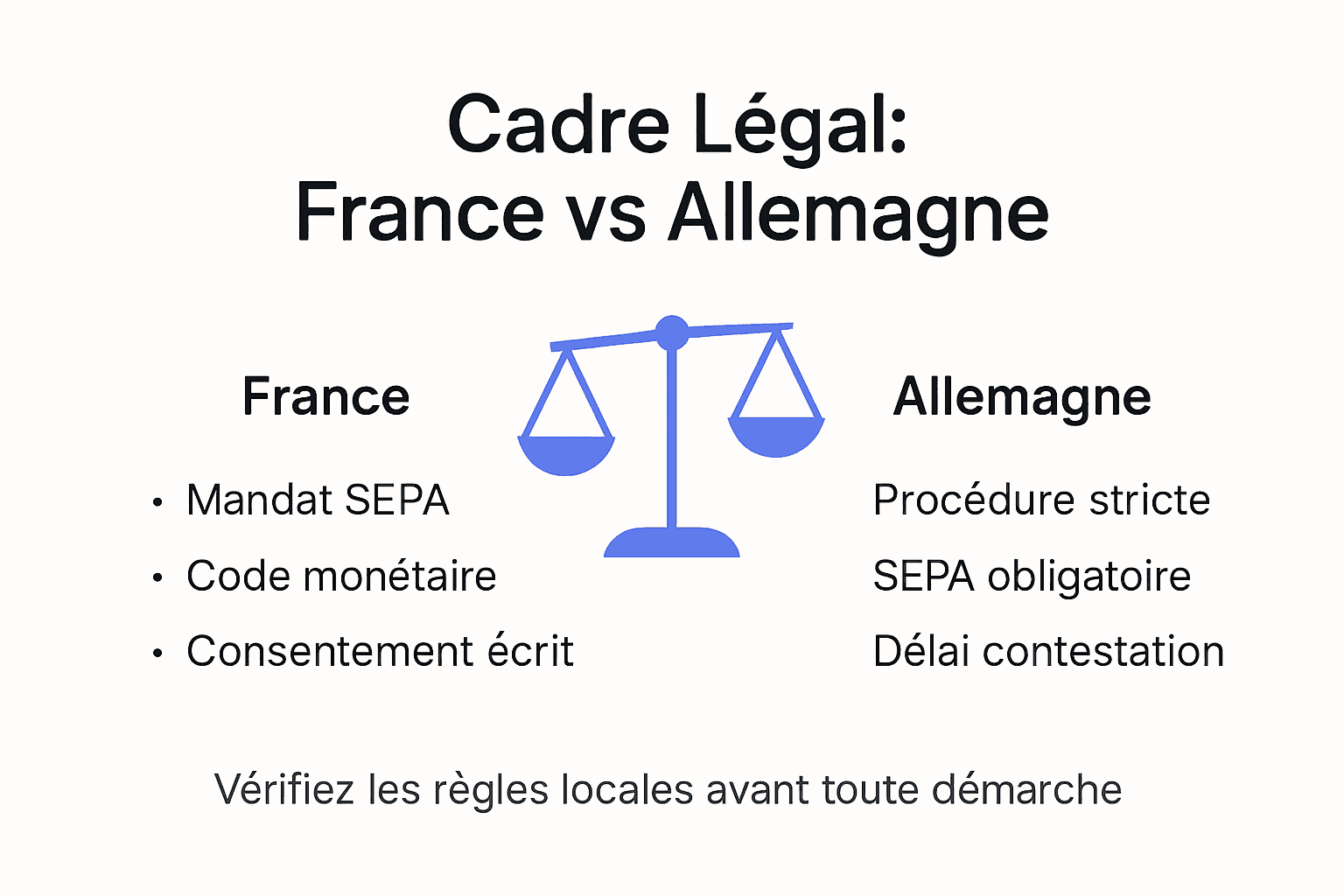 Infographie : panorama comparatif des cadres juridiques en France et en Allemagne