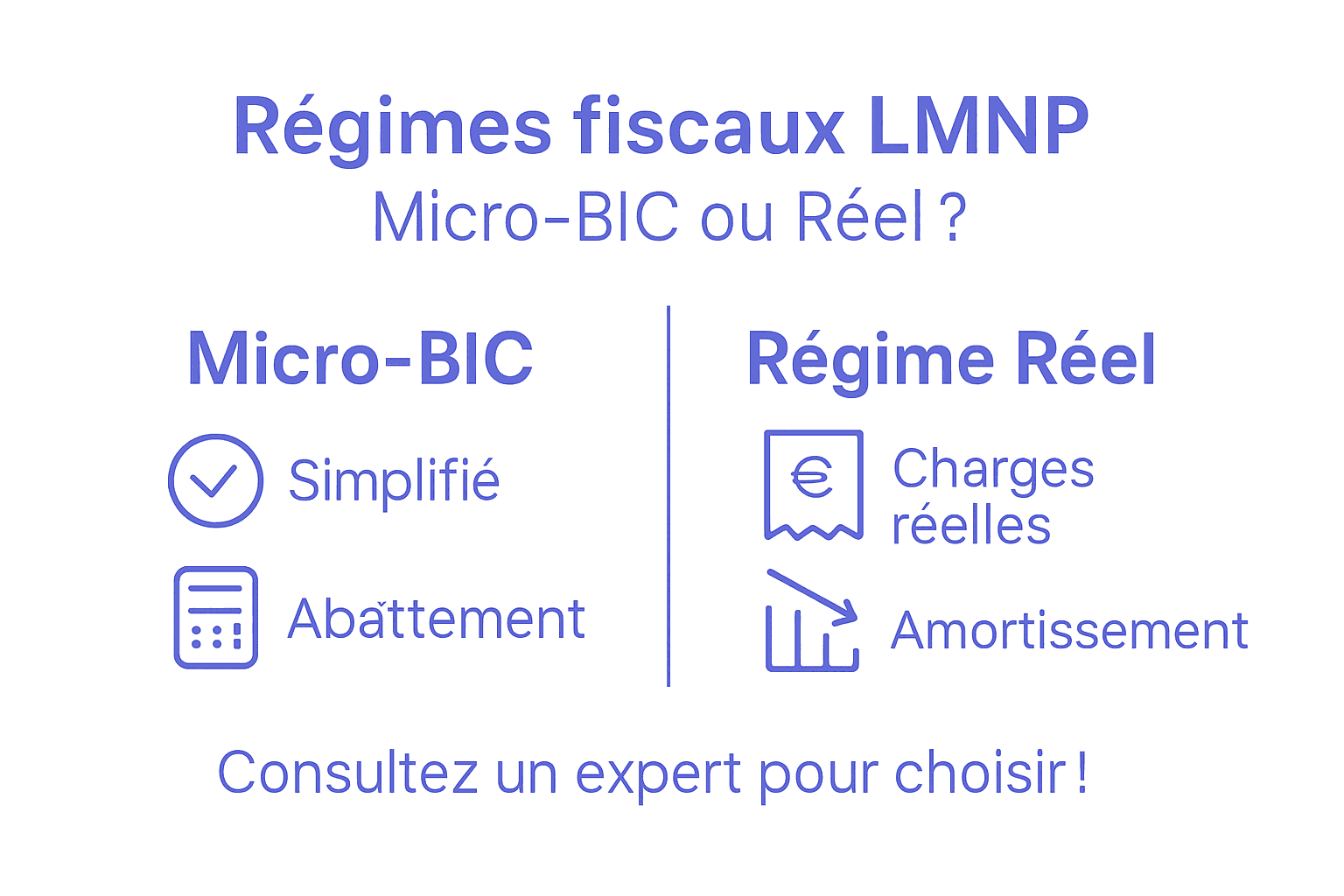 Infographie : comment bien choisir son régime fiscal en LMNP