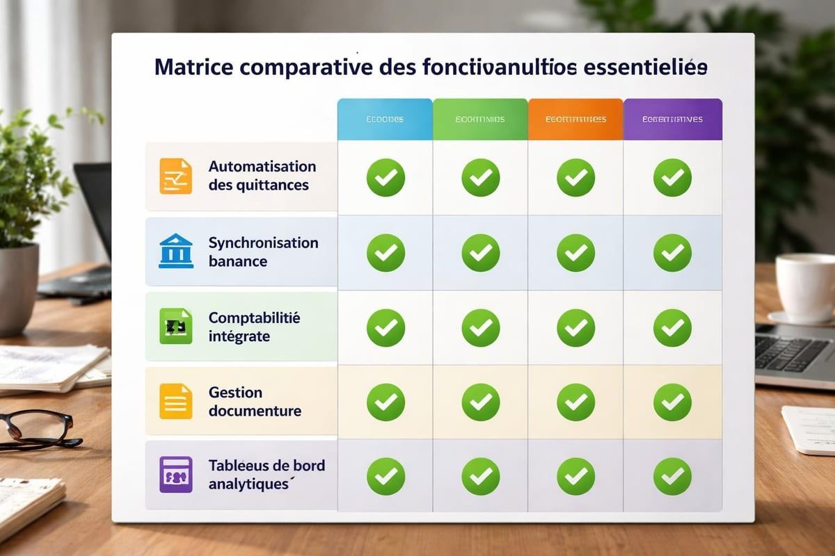 Comparaison fonctionnalités logiciels