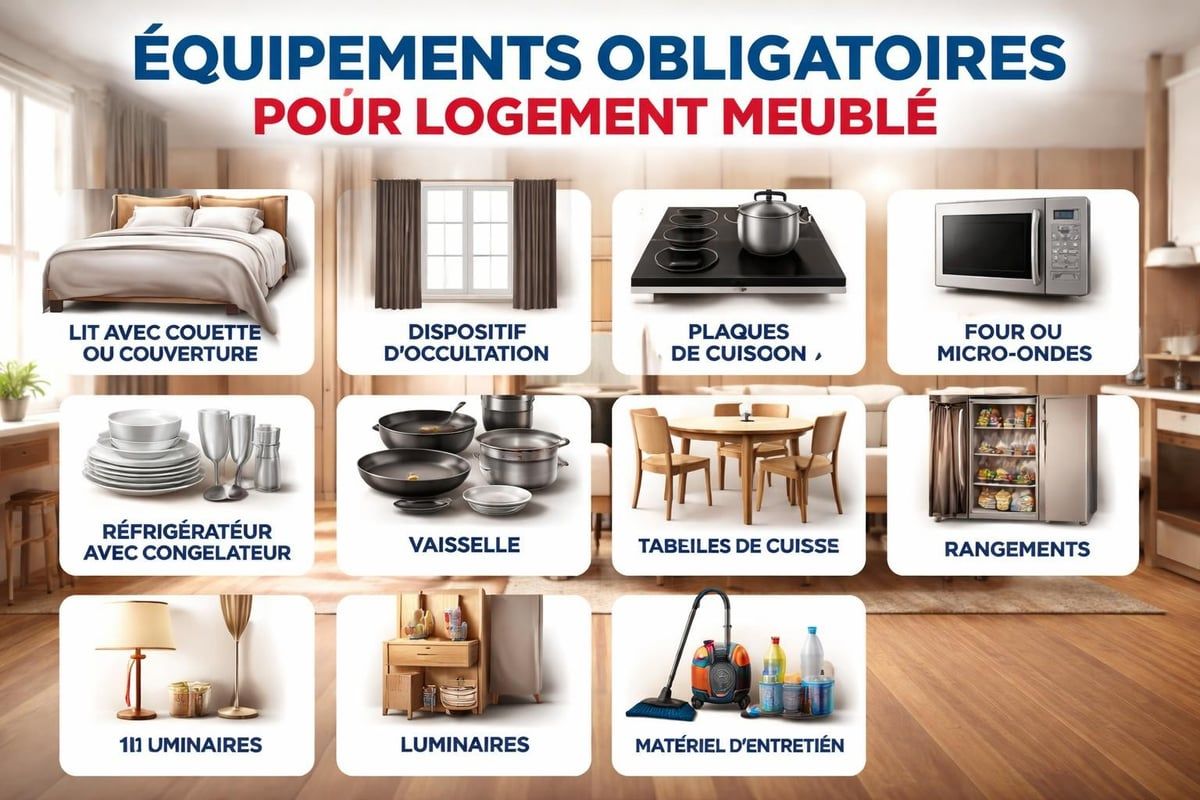 Équipements obligatoires location meublée
