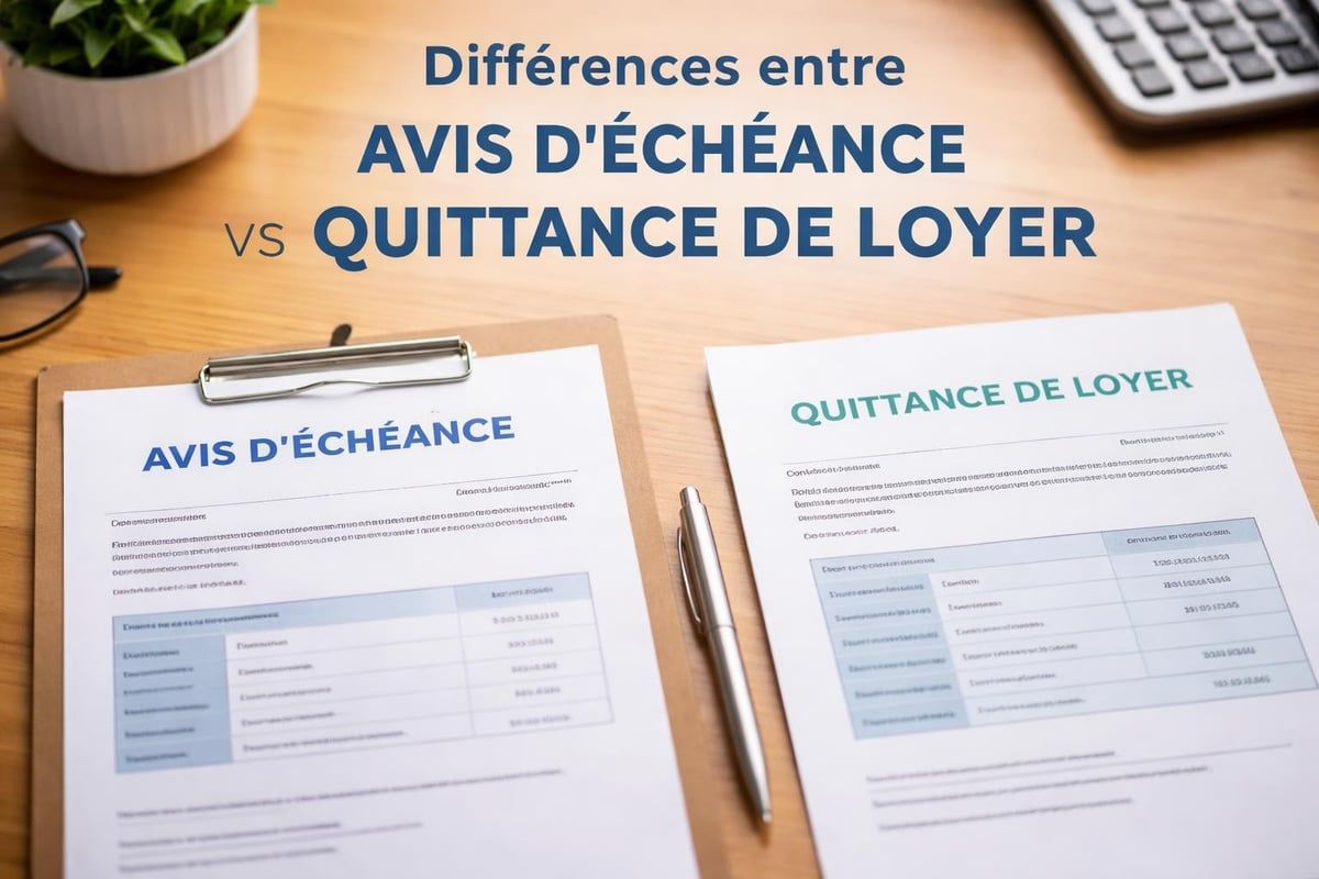 Comparaison quittance et avis d'échéance