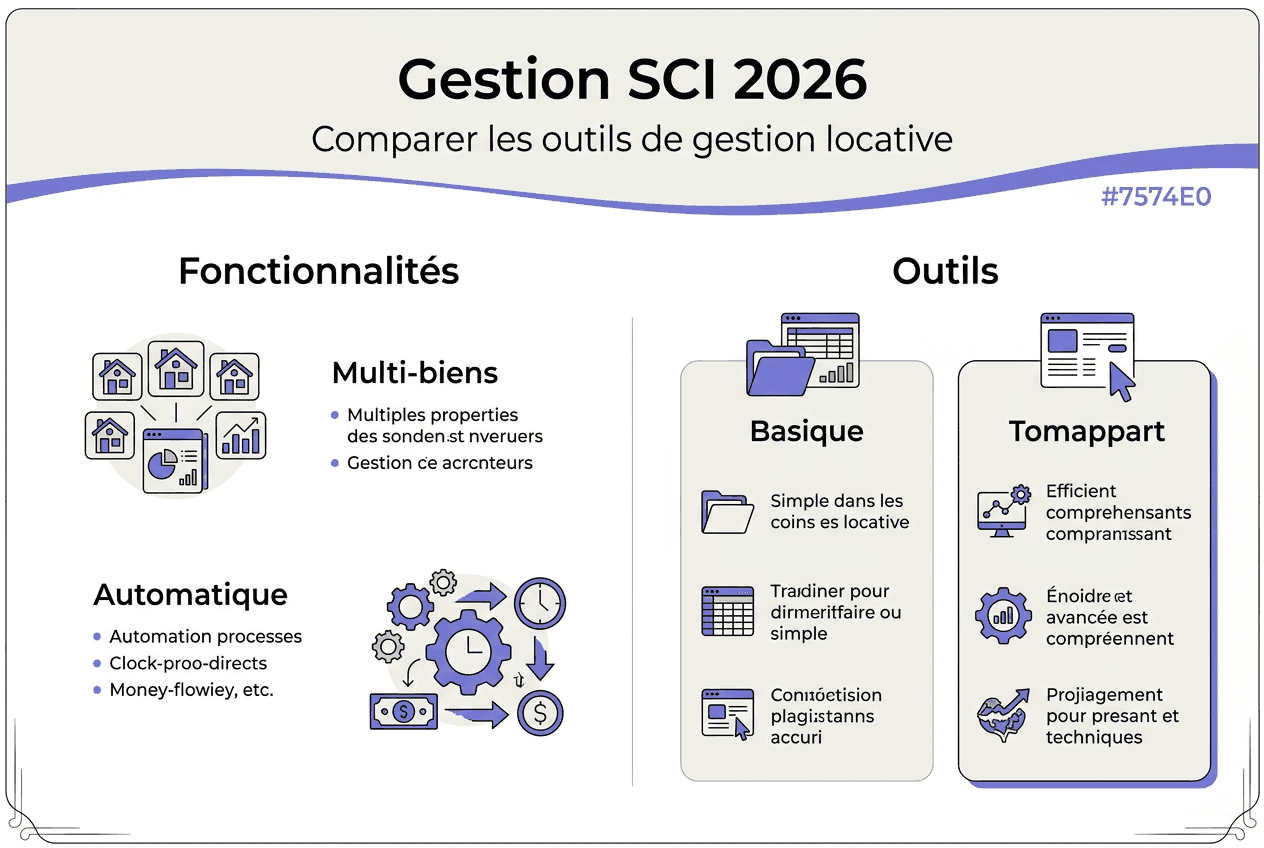 Comparatif visuel des meilleurs logiciels pour gérer une SCI