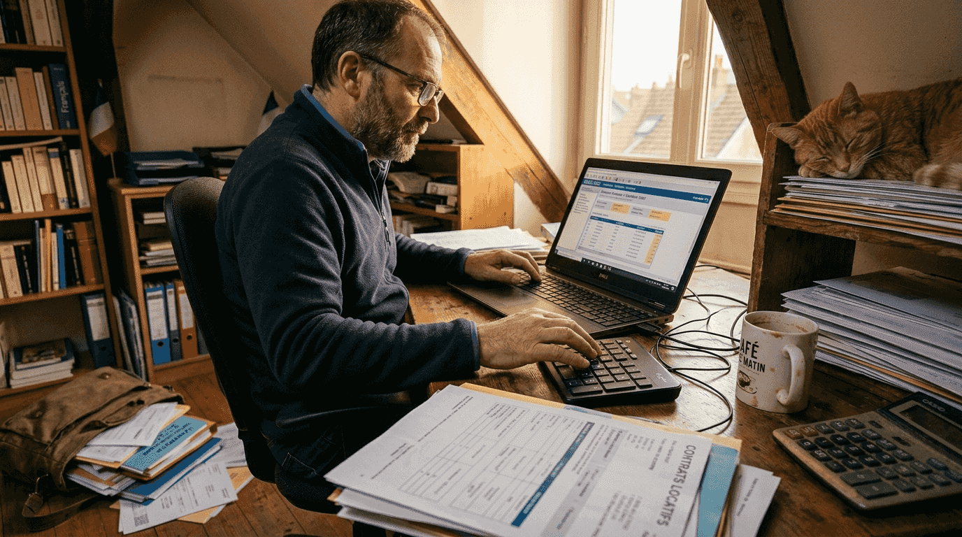 Gestion locative digitalisée dans un appartement sous les toits