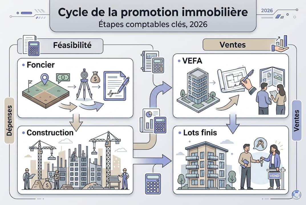 Infographie : les grandes étapes de la comptabilité dans l’immobilier