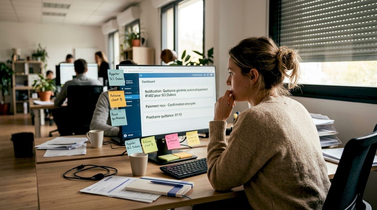 Création instantanée de quittances sur un espace de travail collaboratif