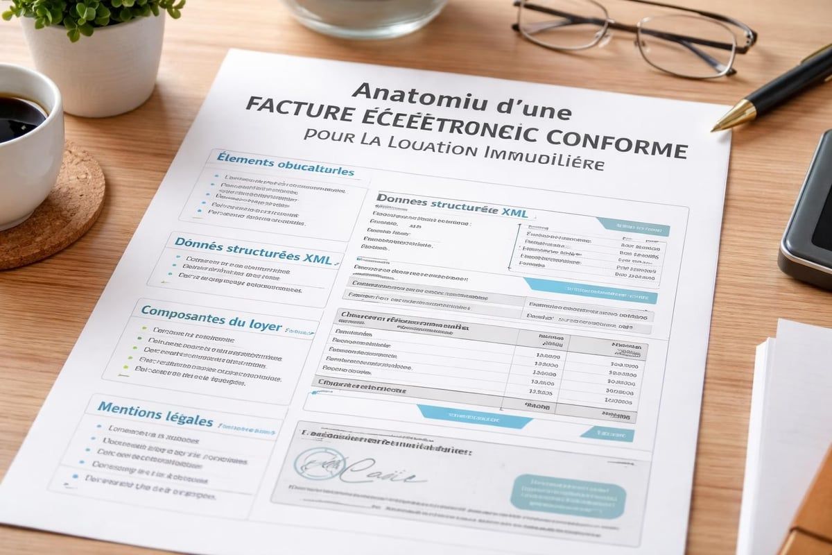 Structure d'une facture électronique location