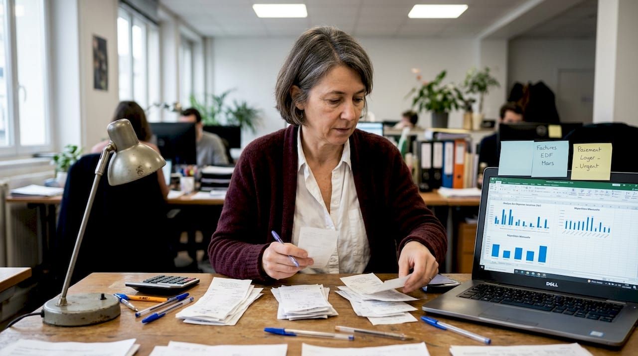 Expert-comptable en train de structurer l’espace de gestion des justificatifs LMNP