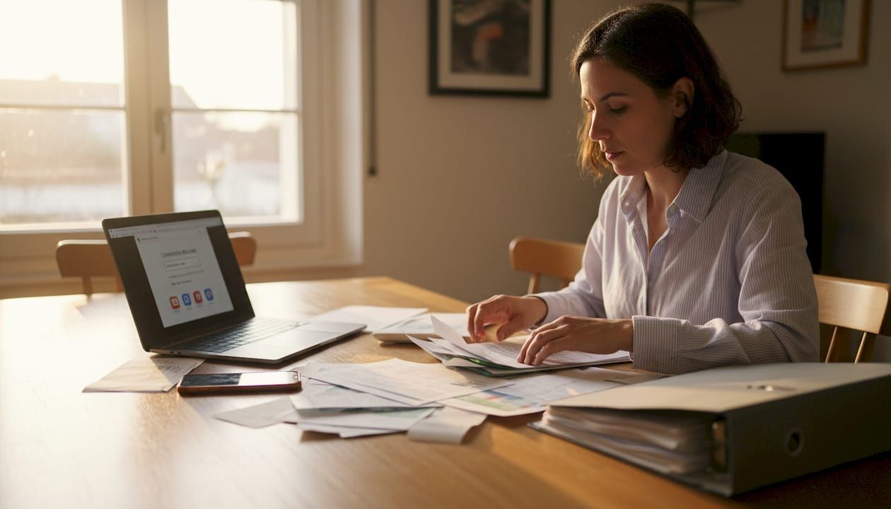 Une femme organise ses dossiers en vue de les automatiser.