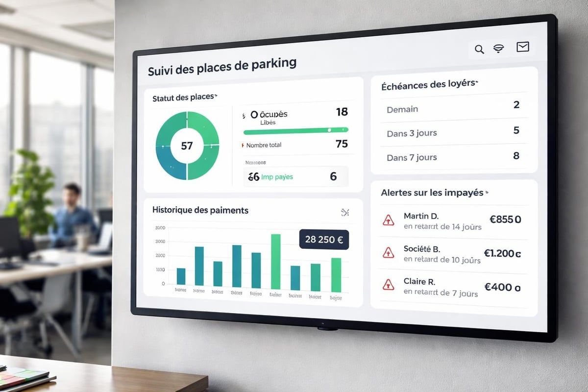 Tableau de bord parking