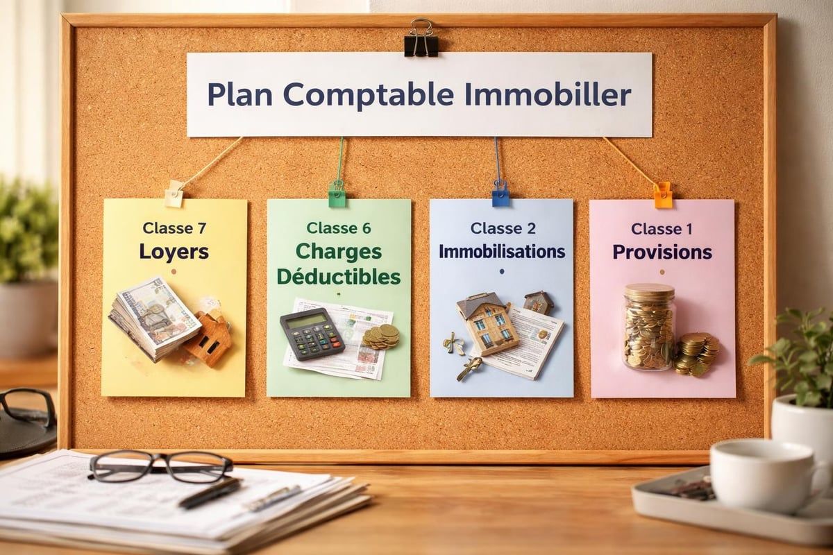 Organisation plan comptable location immobilière