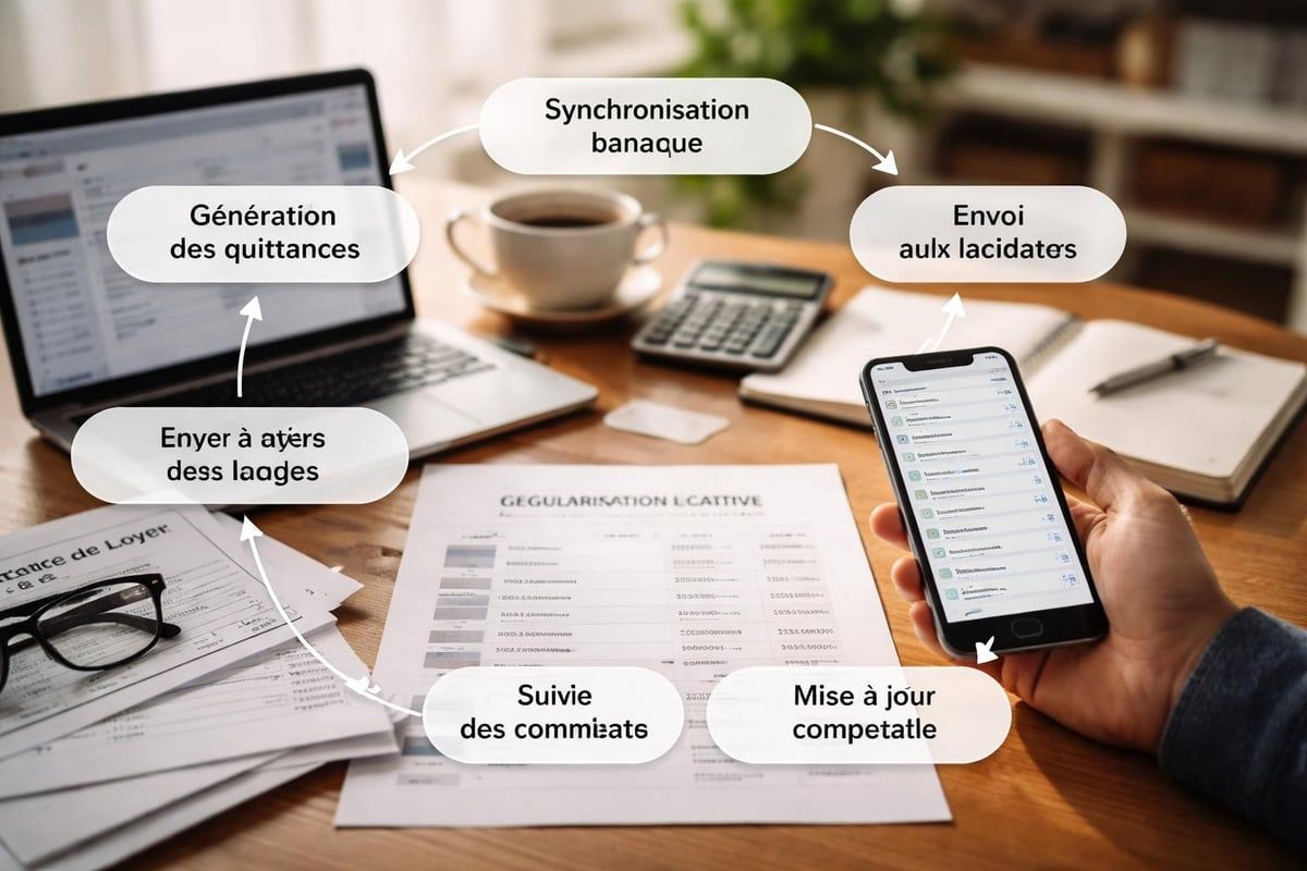 Workflow gestion mensuelle multi-propriétés