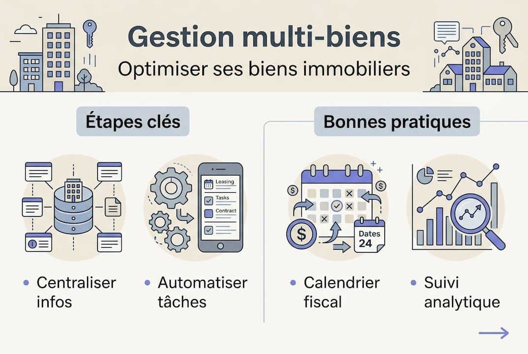 Infographie : comment optimiser la gestion de plusieurs biens immobiliers
