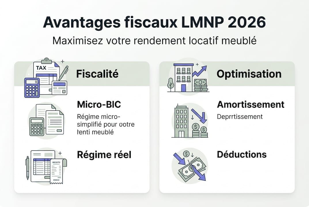 Infographie : les atouts fiscaux du statut LMNP
