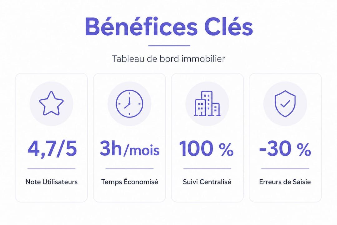 Infographie mettant en avant les atouts essentiels d’un tableau de bord dédié à la gestion locative