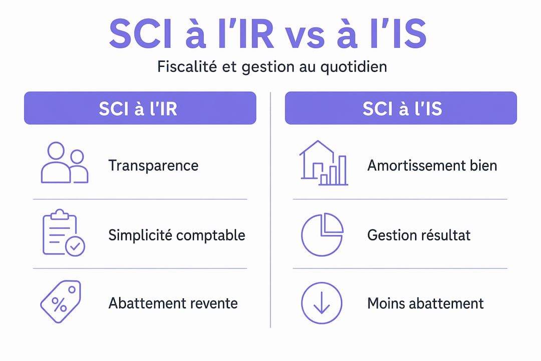SCI à l’IR ou à l’IS : comparaison des régimes fiscaux