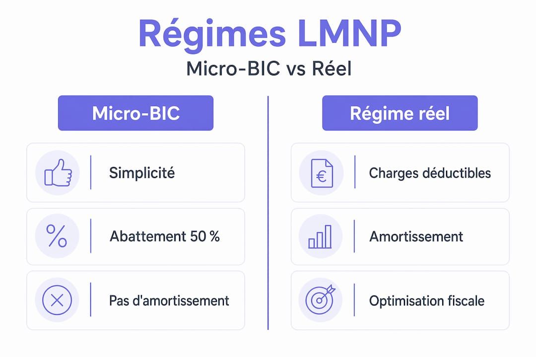 Tableau comparatif : Micro-BIC ou régime réel, quel statut choisir pour la location meublée non professionnelle ?