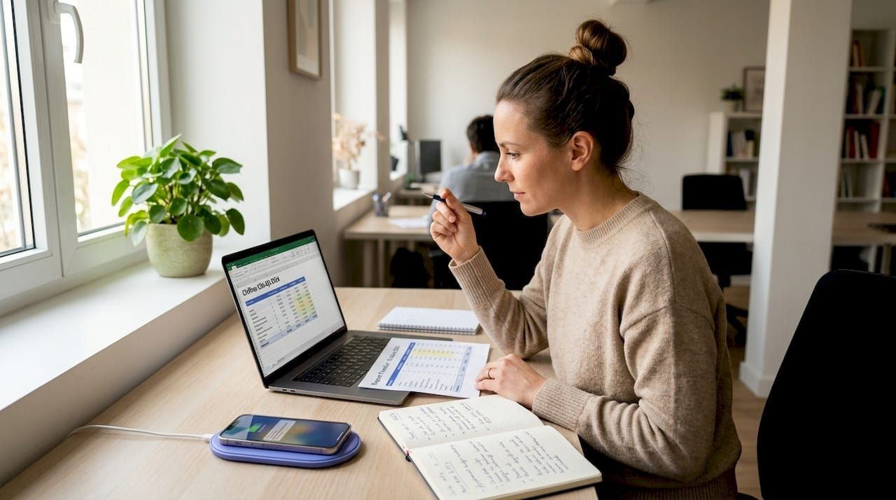 Une femme étudie les différentes options fiscales pour optimiser son investissement en LMNP.