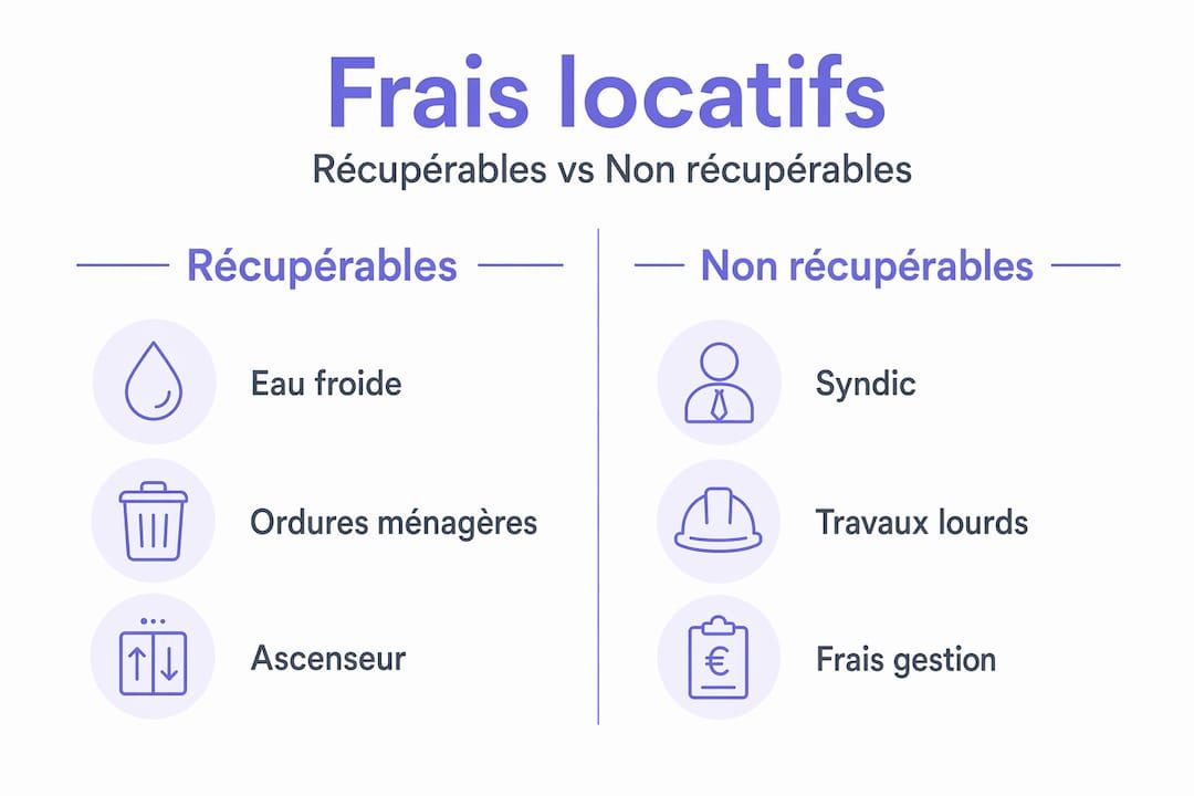 Infographie : tout savoir sur les charges locatives récupérables et celles qui ne le sont pas