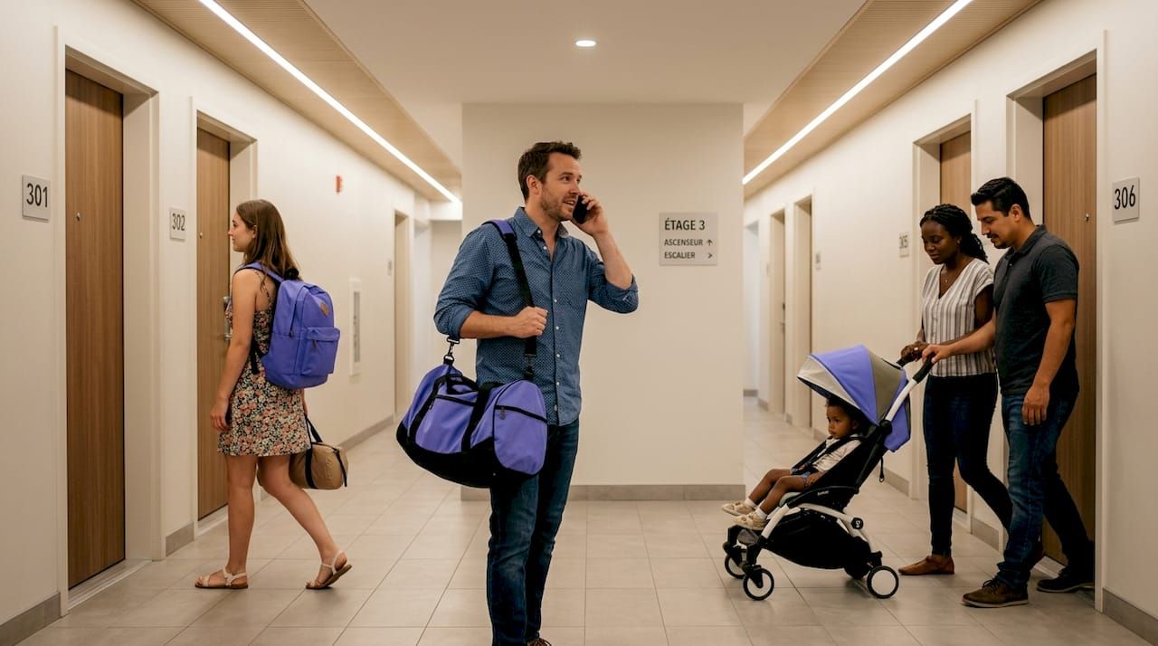 Des profils de locataires très variés se croisent dans les couloirs de l’immeuble.