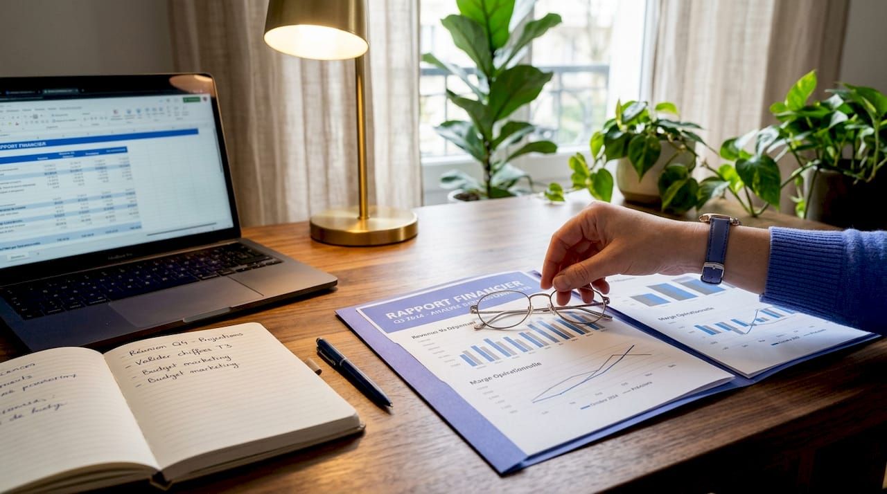 Papiers administratifs de la SCI posés sur le bureau