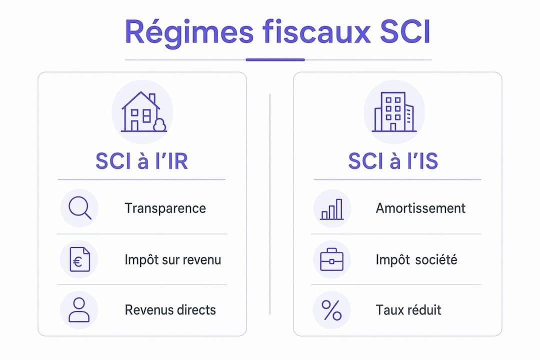 Tableau comparatif des différents régimes fiscaux applicables à la SCI