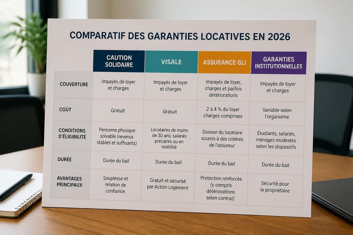 Comparaison des garanties locatives