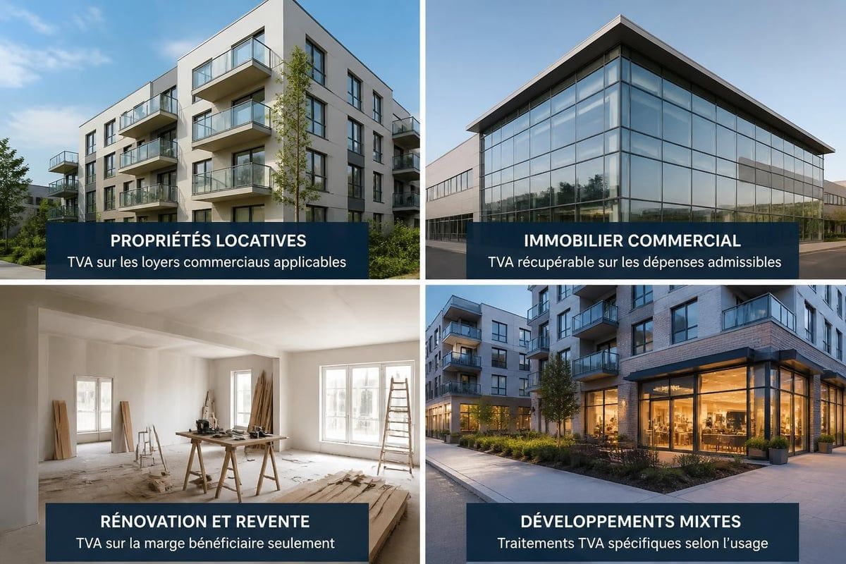 Scénarios d'application TVA par type d'investissement
