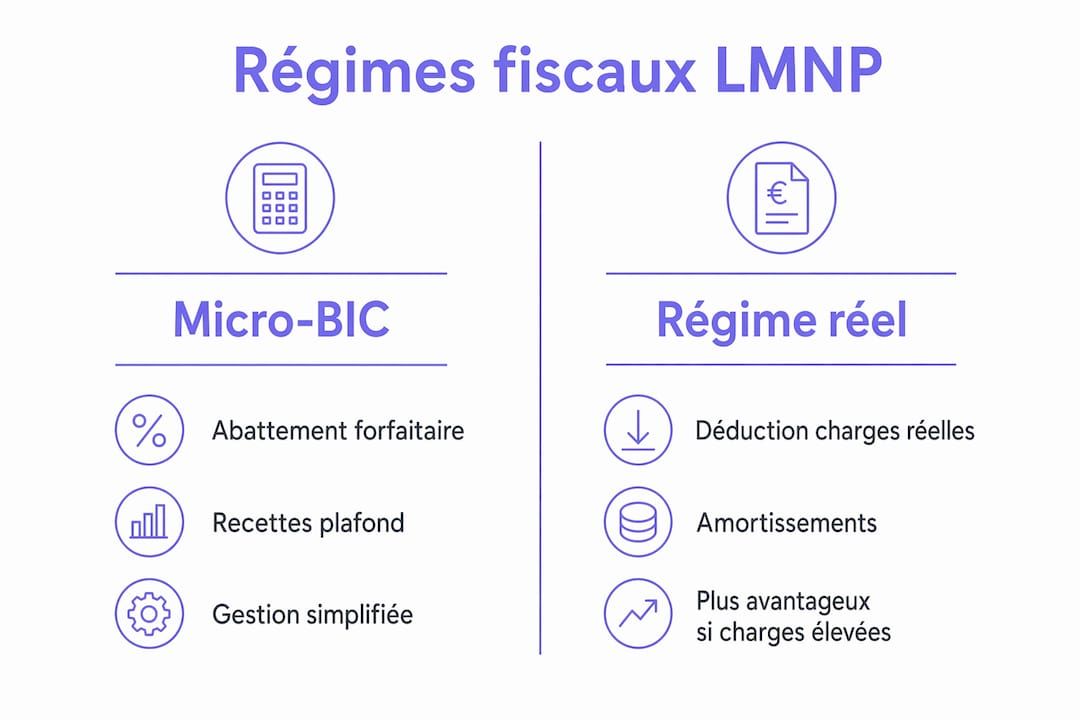 Infographie : tout savoir sur les différents régimes fiscaux pour la location meublée (LMNP)