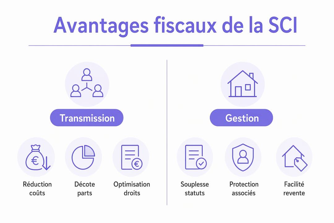 Infographie : tour d’horizon des atouts fiscaux et de la gestion d’une SCI