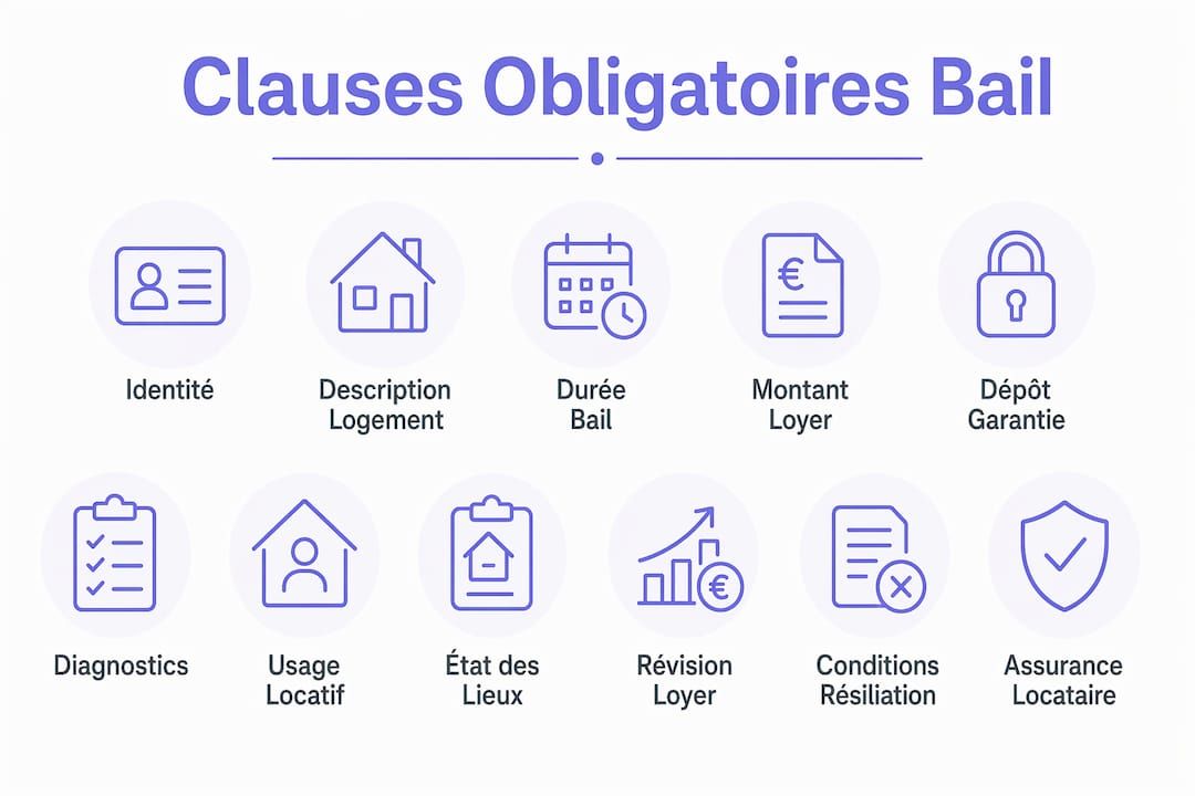 Les clauses essentielles à intégrer dans tout contrat de location – Le point en infographie