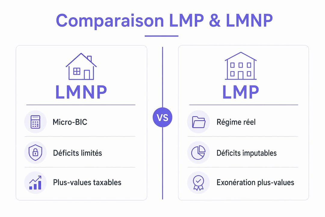 Comparatif visuel de la fiscalité LMP vs LMNP : ce qui change en 2026