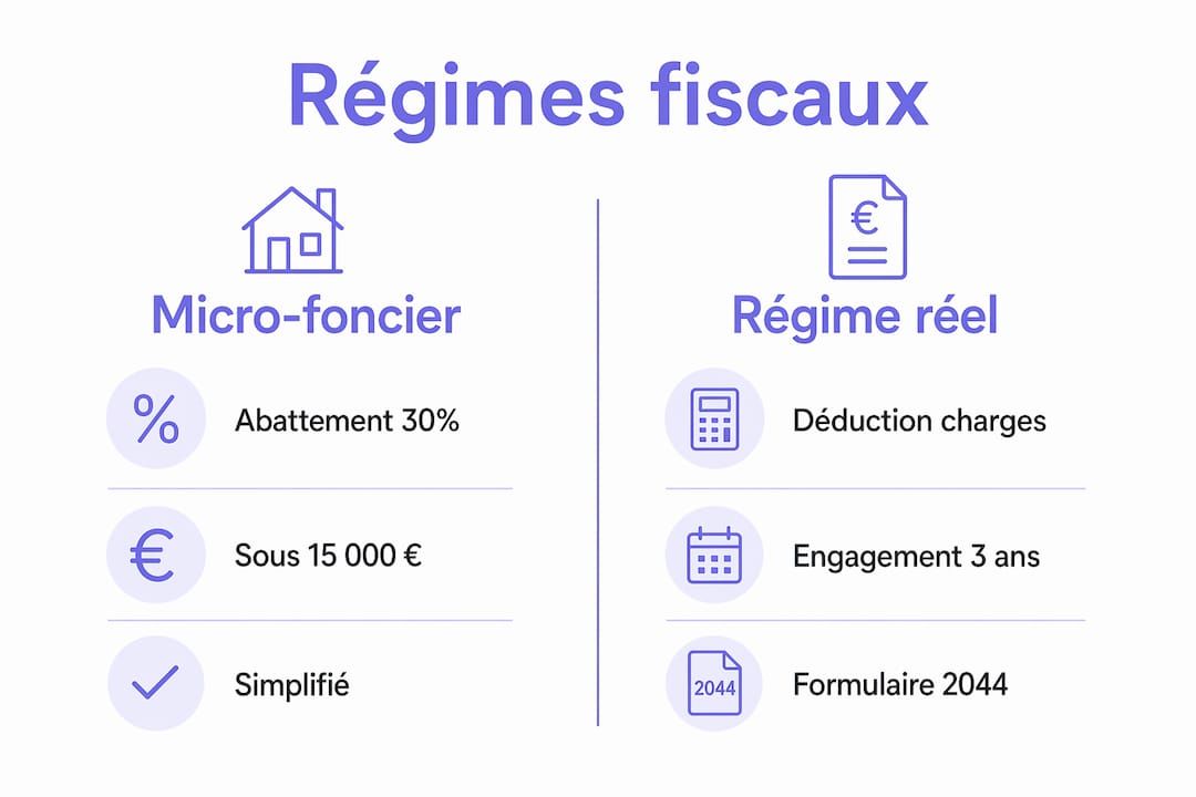 Infographie : comparaison des différents régimes fiscaux applicables à la location immobilière classique