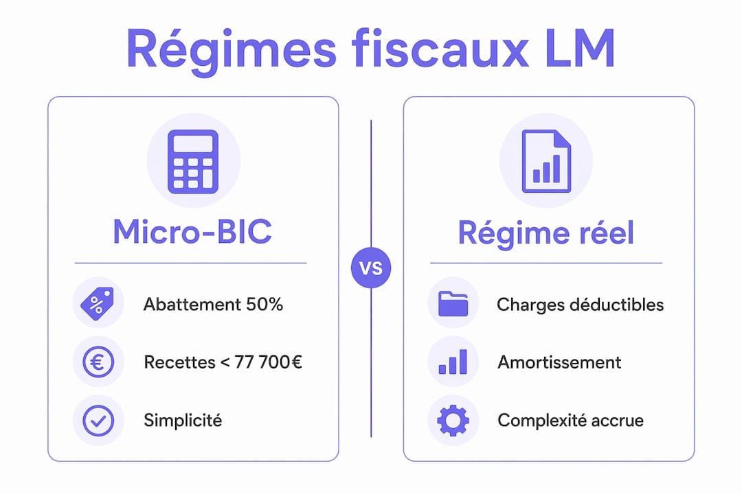 Tableau comparatif : Micro-BIC ou régime réel, quel choix pour la location meublée ?