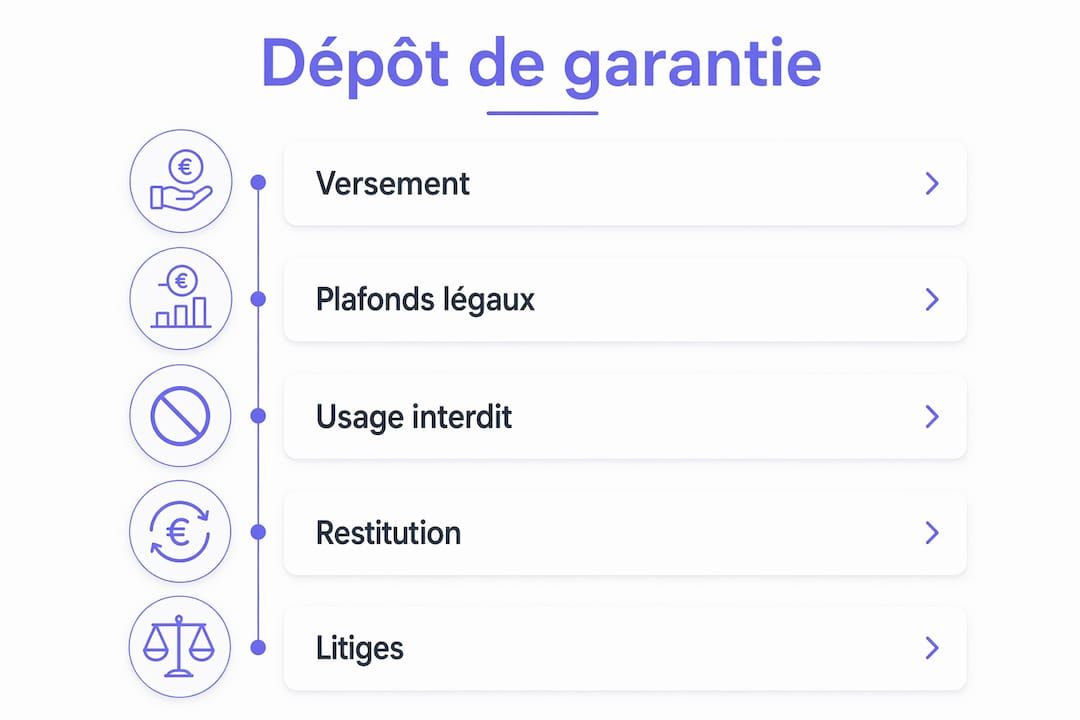 Aperçu visuel des principales règles à connaître sur le dépôt de garantie