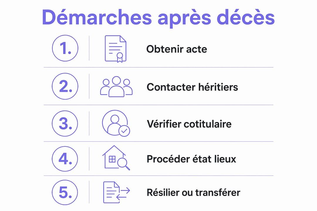 Les démarches à suivre en cas de décès d’un locataire – Infographie