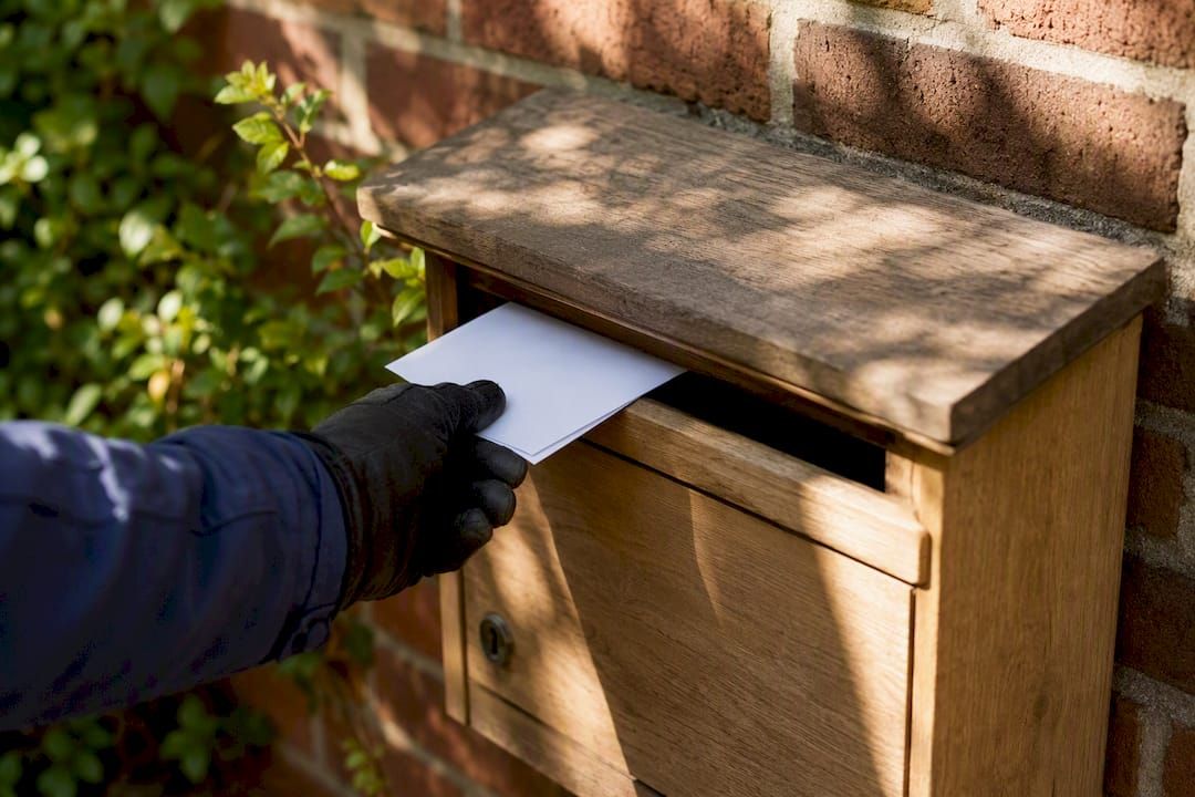 Lettre recommandée déposée dans la boîte aux lettres