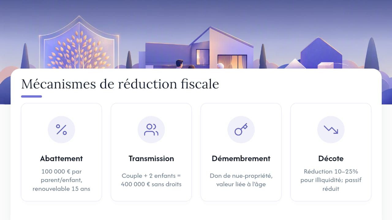 Comment fonctionne la donation de parts et l'abattement de 100 000 € ? — overview diagram