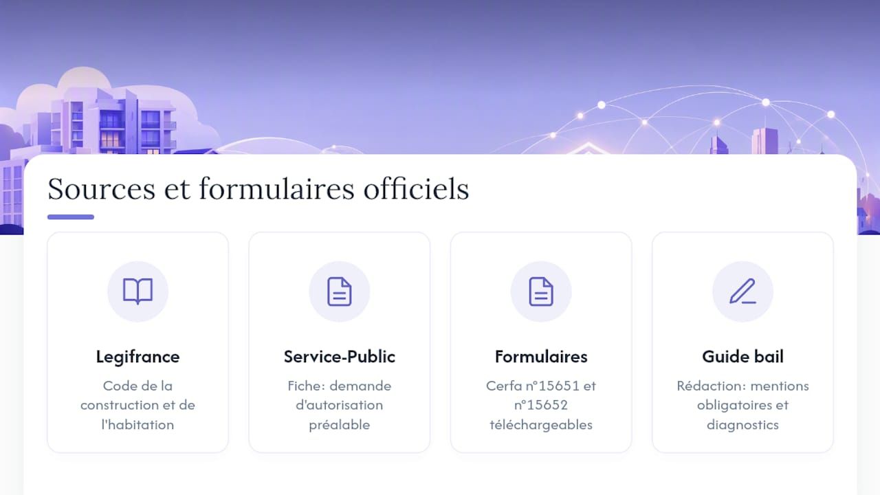Où trouver les textes officiels et les formulaires — overview diagram