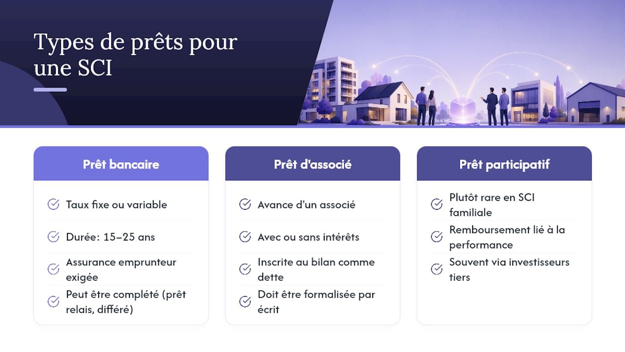 Quels types de prêts une SCI peut-elle contracter ? — overview diagram