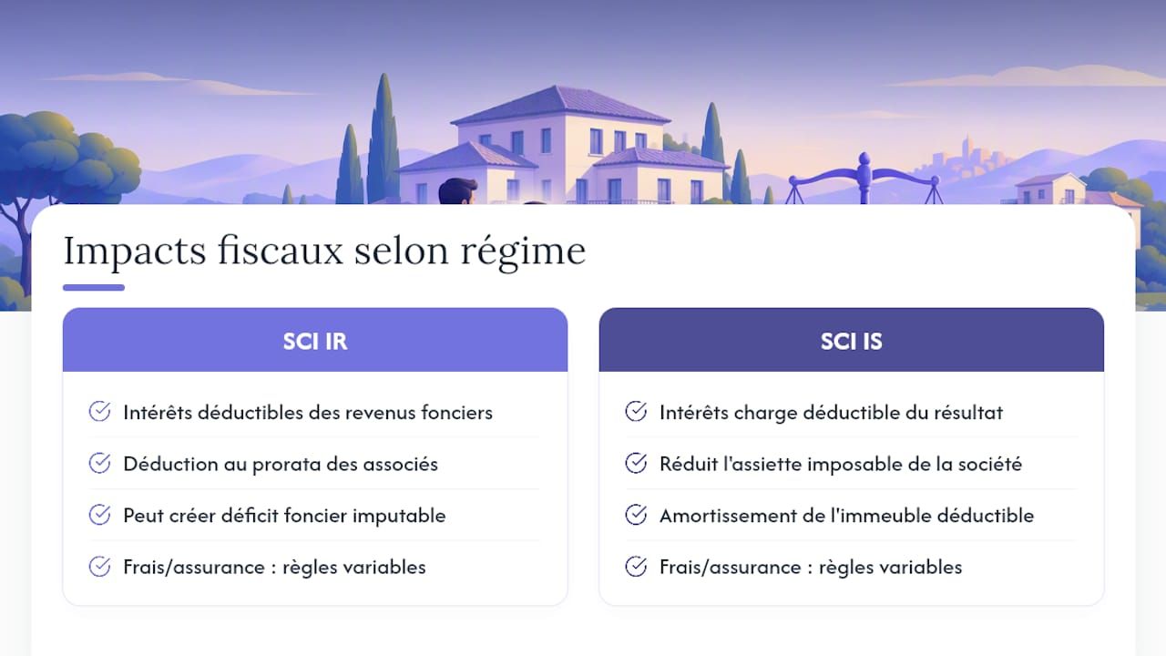 Quels sont les impacts fiscaux d'un prêt souscrit par une SCI ? — overview diagram