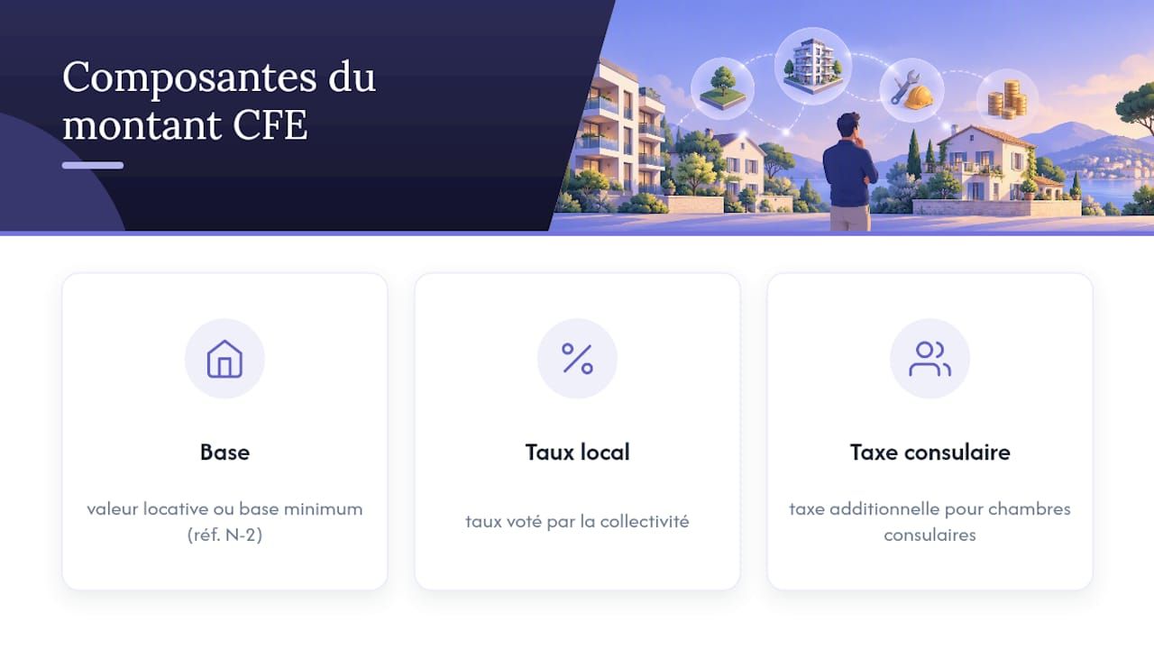 Les trois éléments du calcul de la CFE