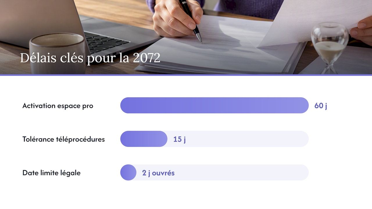 Mode d'emploi pas à pas pour préparer et télédéclarer la 2072 — overview diagram