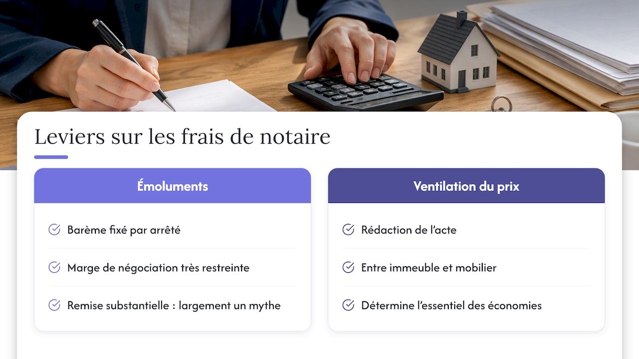 Négocier les émoluments du notaire : mythe ou réalité — overview diagram